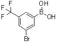 结构式 CAS# 913835-64-0, [3-溴-5-(三氟甲基)苯基]硼酸