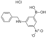 structure of CAS# 913835-78-6, B-[3-Nitro-5-[(Phenylmethyl)Amino]Phenyl]-Boronic Acid Hydrochloride (1:1);3-(Benzylamino)-5-Nitrobenzeneboronic Acid Hydrochloride 95%;3-(BENZYLAMINO)-5-NITROBENZENEBORONIC ACID HYDROCHLORIDE 95;(3-(Benzylamino)-5-Nitrophenyl)Boronic Acid Hydrochloride