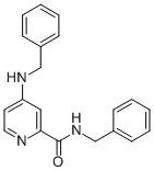 结构式 CAS# 913836-29-0, N-(苯基甲基)-4-[(苯基甲基)氨基]-2-吡啶甲酰胺
