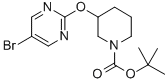 结构式 CAS# 914347-76-5, 3-[(5-溴-2-嘧啶基)氧基]-1-哌啶羧酸叔丁酯