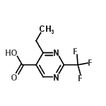 CAS#: 915376-41-9， 4-Ethyl-2-(trifluoromethyl)-5-pyrimidinecarboxylic acid