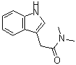 结构式 CAS# 91566-04-0, 2-(1H-吲哚-3-基)-N,N-二甲基乙酰胺