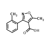 CAS#: 91569-58-3， 5-Methyl-3-(2-methylphenyl)-1,2-oxazole-4-carboxylic acid