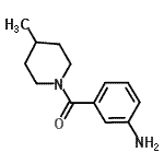 结构式 CAS# 915908-51-9, (3-氨基苯基)(4-甲基-1-哌啶基)甲酮