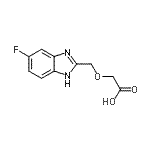 structure of CAS# 915920-11-5, [(5-Fluoro-1H-benzimidazol-2-yl)methoxy]acetic acid;(5-Fluoro-1H-benzoimidazol-2-ylmethoxy)-acetic acid;[(5-Fluoro-1H-benzimidazol-2-yl)methoxy]-acetic acid;[(5-Fluoro-1H-benzimidazol-2-yl)methoxy]aceticacid