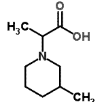 结构式 CAS# 915920-25-1, 2-(3-甲基-1-哌啶基)丙酸
