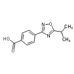 结构式 CAS# 915920-28-4, 4-(5-异丙基-1,2,4-恶二唑-3-基)苯甲酸