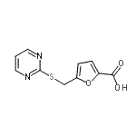 CAS#: 915920-50-2， 5-[(2-Pyrimidinylsulfanyl)methyl]-2-furoic acid