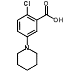 structure of CAS# 915921-24-3, 2-Chloro-5-(1-piperidinyl)benzoic acid;2-chloro-5-(1-piperidinyl)benzoic acid;2-chloro-5-(piperidin-1-yl)benzoic acid;2-CHLORO-5-METHYL THIOPHENE