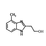 结构式 CAS# 915921-55-0, 2-(4-甲基-1H-苯并咪唑-2-基)乙醇