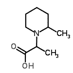 structure of CAS# 915921-83-4, 2-(2-Methyl-1-piperidinyl)propanoic acid;2-(2-Methylpiperidin-1-yl)propanoic acid;MFCD08691673