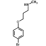 structure of CAS# 915922-44-0, 3-(4-Bromophenoxy)-N-methyl-1-propanamine;[3-(4-bromophenoxy)propyl]methylamine oxalate;MFCD05986803