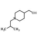 structure of CAS# 915923-25-0, (1-Isobutyl-4-piperidinyl)methanol;(1-isobutylpiperidin-4-yl)methanol;4-piperidinemethanol, 1-(2-methylpropyl);4-piperidinemethanol, 1-(2-methylpropyl)-
