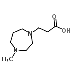 structure of CAS# 915923-47-6, 3-(4-Methyl-1,4-diazepan-1-yl)propanoic acid;3-(4-methyl-1,4-diazaperhydroepinyl)propanoic acid;3-(4-methyl-1,4-diazepan-1-yl)propanoicacid;MFCD08691613