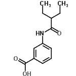 structure of CAS# 915923-97-6, 3-[(2-Ethylbutanoyl)amino]benzoic acid;3-[(2-ethylbutanoyl)amino]benzoicacid;benzoic acid, 3-[(2-ethyl-1-oxobutyl)amino];MFCD07364799