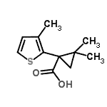 CAS#: 915924-20-8， 2,2-Dimethyl-1-(3-methyl-2-thienyl)cyclopropanecarboxylic acid