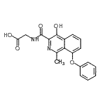 CAS#: 916171-77-2， N-[(4-Hydroxy-1-methyl-8-phenoxy-3-isoquinolinyl)carbonyl]glycine