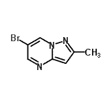 structure of CAS# 916256-65-0, 6-Bromo-2-methylpyrazolo[1,5-a]pyrimidine;6-bromo-2-methylpyrazolo[1,5-a]pyrimidine;MFCD09863428