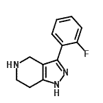 structure of CAS# 916423-12-6, 3-(2-Fluorophenyl)-4,5,6,7-tetrahydro-2H-pyrazolo[4,3-c]pyridine;[4,3-c]pyridine;3-(2-Fluo<wbr>ro-phenyl<wbr>)-4,5,6,7<wbr>-tetrahyd<wbr>ro-1H-pyr<wbr>azolo[4,3<wbr>-c]pyridi<wbr>ne;3-(2-Fluorophenyl)-4,5,6,7-tetrahydro-2H-pyrazolo