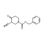 结构式 CAS# 916423-53-5, 苄基3-氰基-4-氧代-1-哌啶羧酸酯