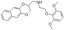 CAS#: 91677-51-9， 2-((2-(2,6-Dimethoxyphenoxy)EthylAmino)Methyl)-1,4-Dioxane[2,3-b]Naphthalene