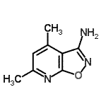 structure of CAS# 916792-12-6, 4,6-Dimethyl[1,2]oxazolo[5,4-b]pyridin-3-amine;3-amino-4,6-dimethylisoxazolo[5,4-b]pyridine;4,6-dimethylisoxazolo[5,4-b]pyridin-3-amine;4,6-Dimethylisoxazolo[5,4-b]pyridin-3-ylamine