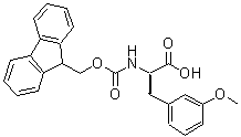structure of CAS# 917099-04-8, N-[(9H-Fluoren-9-ylmethoxy)carbonyl]-3-methoxy-D-phenylalanine;Fmoc-3-Methoxy-D-Phenylalanine;Fmoc-D-3-methoxyphenlyalanine