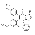 CAS#: 917379-10-3， 4-Benzyl-3-[3-(2-bromo-4-methoxyphenyl)-2-(4-methoxyphenyl)propanoyl]-1,3-oxazolidin-2-one