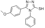 结构式 CAS# 91759-68-1, 5-(4-甲氧基苯基)-4-苯基-4H-[1,2,4]三唑-3-硫醇