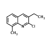 structure of CAS# 917750-56-2, 2-Chloro-3-ethyl-8-methylquinoline;2-Chloro-3-ethyl-8-methyl-quinoline;MFCD08898641