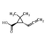 CAS#: 91796-95-1， (1R,3R)-2,2-Dimethyl-3-propadienylcyclopropanecarboxylic acid