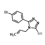 结构式 CAS# 91813-57-9, 4-烯丙基-5-(4-溴苯基)-4H-1,2,4-三唑-3-硫醇