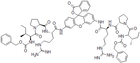 CAS#: 91847-26-6， Bis(Benzyloxycarbonylisoleucyl-Propyl-Argininamide)Rhodamine