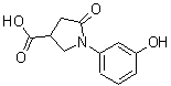 结构式 CAS# 91891-24-6, 1-(3-羟基苯基)-5-氧代-3-吡咯烷羧酸