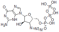 CAS#: 92117-26-5， 9-(3'-Azido-3'-Deoxy-beta-Xylofuranosyl)Guanine 5'-Triphosphate