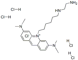 CAS#: 92220-84-3， Acridinium, 10-(6-((2-Aminoethyl)Amino)Hexyl)-3,6-Bis(Dimethylamino)-,  Chloride, Tetrahydrochloride