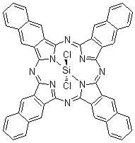 structure of CAS# 92396-91-3, Silicon 2,3-Naphthalocyanine Dichloride;2,3-Naphthalocyaninato-dichlorosilane;Dichloro-2,3-naphthalocyaninatosilane;Silicon 2,3-naphthalocyanine dichloride