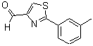 structure of CAS# 92422-79-2, 2-m-Tolyl-Thiazole-4-Carbaldehyde;2-(3-Methylphenyl)-1,3-Thiazole-4-Carbaldehyde;2-M-TOLYL-THIAZOLE-4-CARBALDEHYDE