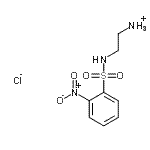 structure of CAS# 92504-03-5, 2-{[(2-Nitrophenyl)sulfonyl]amino}ethanaminium chloride;N-(2-aminoethyl)-2-nitrobenzene-1-sulfonamide hydrochloride;N-(2-Aminoethyl)-2-nitrobenzenesulfonamide Hydrochloride