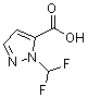 structure of CAS# 925199-97-9, 1-(Difluoromethyl)-1H-pyrazole-5-carboxylic acid;1-(difluoromethyl)pyrazole-5-carboxylic acid;2-Difluoromethyl-2 H -pyrazole-3-carboxylic acid;2-Difluoromethyl-2H-pyrazole-3-carboxylic acid