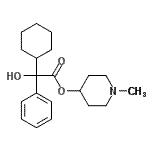 CAS#: 92569-22-7， 1-Methyl-4-piperidinyl cyclohexyl(hydroxy)phenylacetate