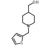 structure of CAS# 926921-81-5, [1-(2-Thienylmethyl)-4-piperidinyl]methanol;[1-(2-thienylmethyl)-4-piperidinyl]methanol;[1-(2-thienylmethyl)-4-piperidyl]methan-1-ol;[1-(thien-2-ylmethyl)piperid-4-yl]methanol