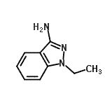 structure of CAS# 927802-20-8, 1-Ethyl-1H-indazol-3-amine;1-Ethyl-1H-indazol-3-amine;MFCD09054756