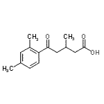 structure of CAS# 92864-22-7, 5-(2,4-Dimethylphenyl)-3-methyl-5-oxopentanoic acid;5-(2,4-Dimethylphenyl)-3-methyl-5-oxovaleric acid