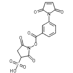 结构式 CAS# 92921-25-0, 1-{[3-(2,5-二氧代-2,5-二氢-1H-吡咯-1-基)苯甲酰基]氧基}-2,5-二氧代-3-吡咯烷磺酸