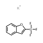 结构式 CAS# 929626-27-7, 钾1-苯并呋喃-2-基(三氟)硼酸酯(1-)