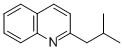 structure of CAS# 93-19-6, 2-(2-Methylpropyl)-Quinoline;2-Isobutylquinoline;2-Isobutyl Quinoline;5-20-07-00484 (Beilstein Handbook Reference)