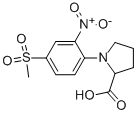 结构式 CAS# 93001-20-8, 1-[4-(甲基磺酰基)-2-硝基苯基]-脯氨酸