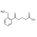 structure of CAS# 930116-83-9, 5-[2-(Methylsulfanyl)phenyl]-5-oxopentanoic acid;5-(2-(Methylthio)phenyl)-5-oxovaleric acid