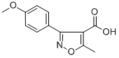 structure of CAS# 93041-45-3, 3-(4-Methoxyphenyl)-5-Methyl-4-Isoxazolecarboxylic Acid;3-(4-Methoxyphenyl)-5-Methylisoxazole-4-Carboxylic Acid 97%;3-(4-METHOXYPHENYL)-5-METHYL-4-ISOXAZOLECARBOXYLIC ACID;3-(4-Methoxyphenyl)-5-Methylisoxazole-4-Carboxylic Acid